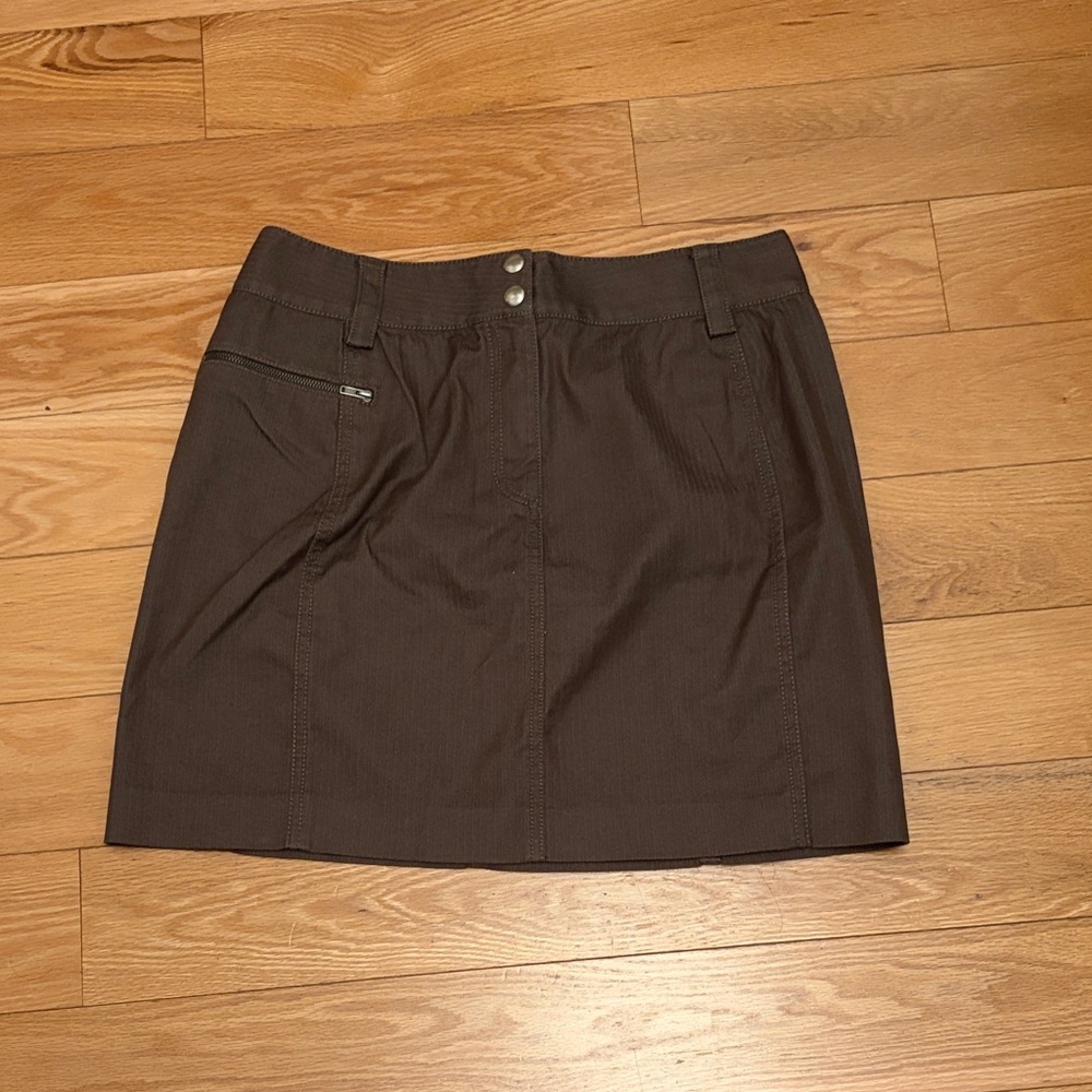 NY city Donna Karren nyc Brownish green Mini Skirt